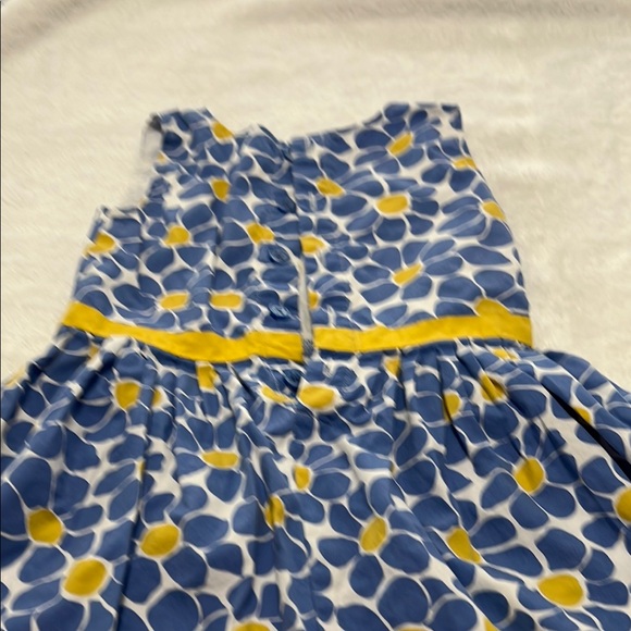 Mini Boden Blue and Yellow Floral Kids Dress - Picture 2 of 3
